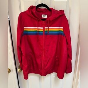 80s Inspired Rainbow Windbreaker